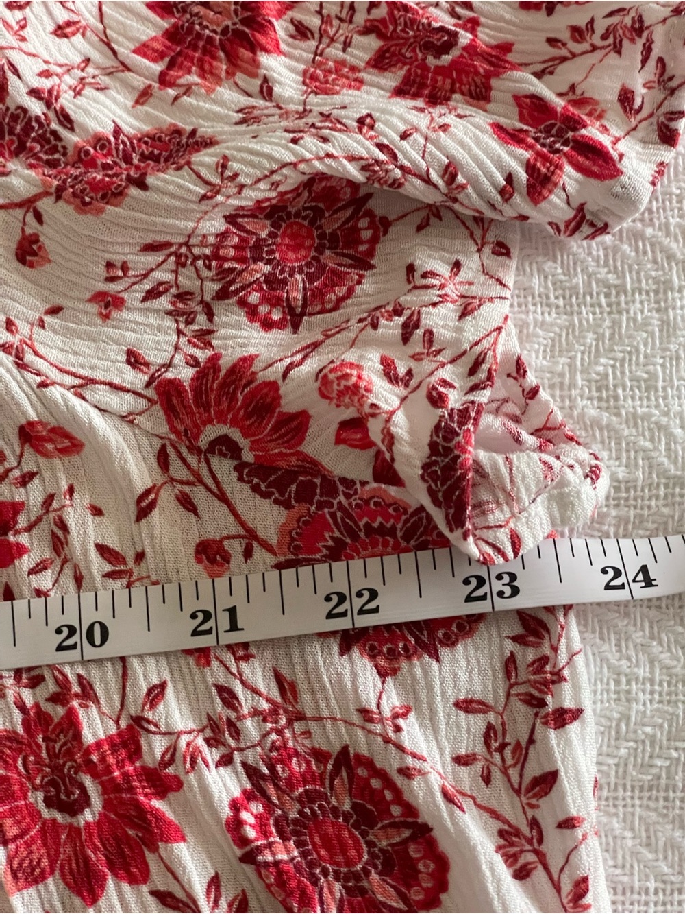 Women’s Floral Short-Sleeve Top, Sailor neckline, plus size 2X, 100% rayon - Picture 6 of 7